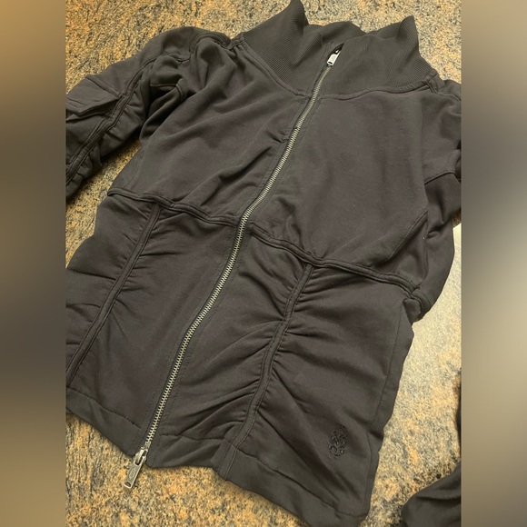 Free People Movement Dark Gray Zip up jacket Size Small new with tags! - Picture 12 of 15